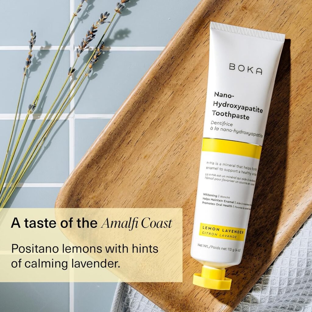 Best selling Boka Lemon Lavender n-Ha toothpaste, US manufactured fluoride-free formula for kids and adults.