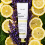 Boka toothpaste Lemon Lavender tube on around lemon and lavender flowers as the best toothpaste 2026
