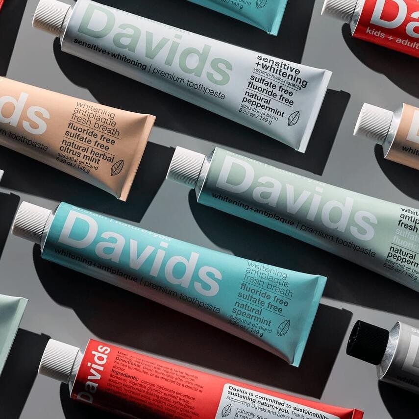 davids toothpaste in all its flavors