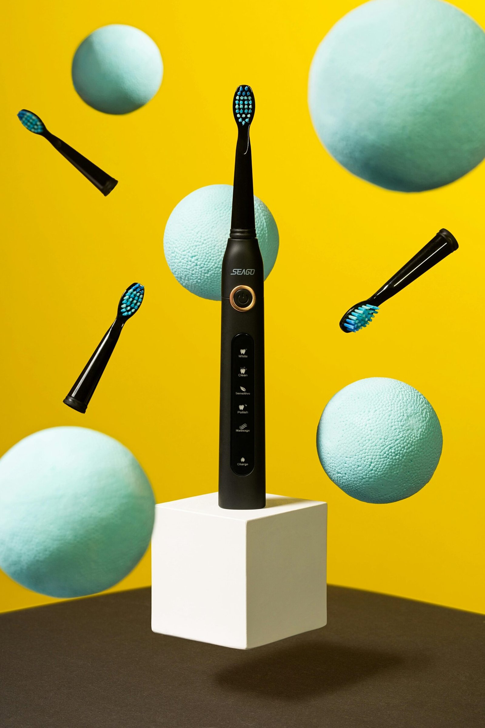 Philips Sonicare 4100 Black sleek design on bathroom counter.