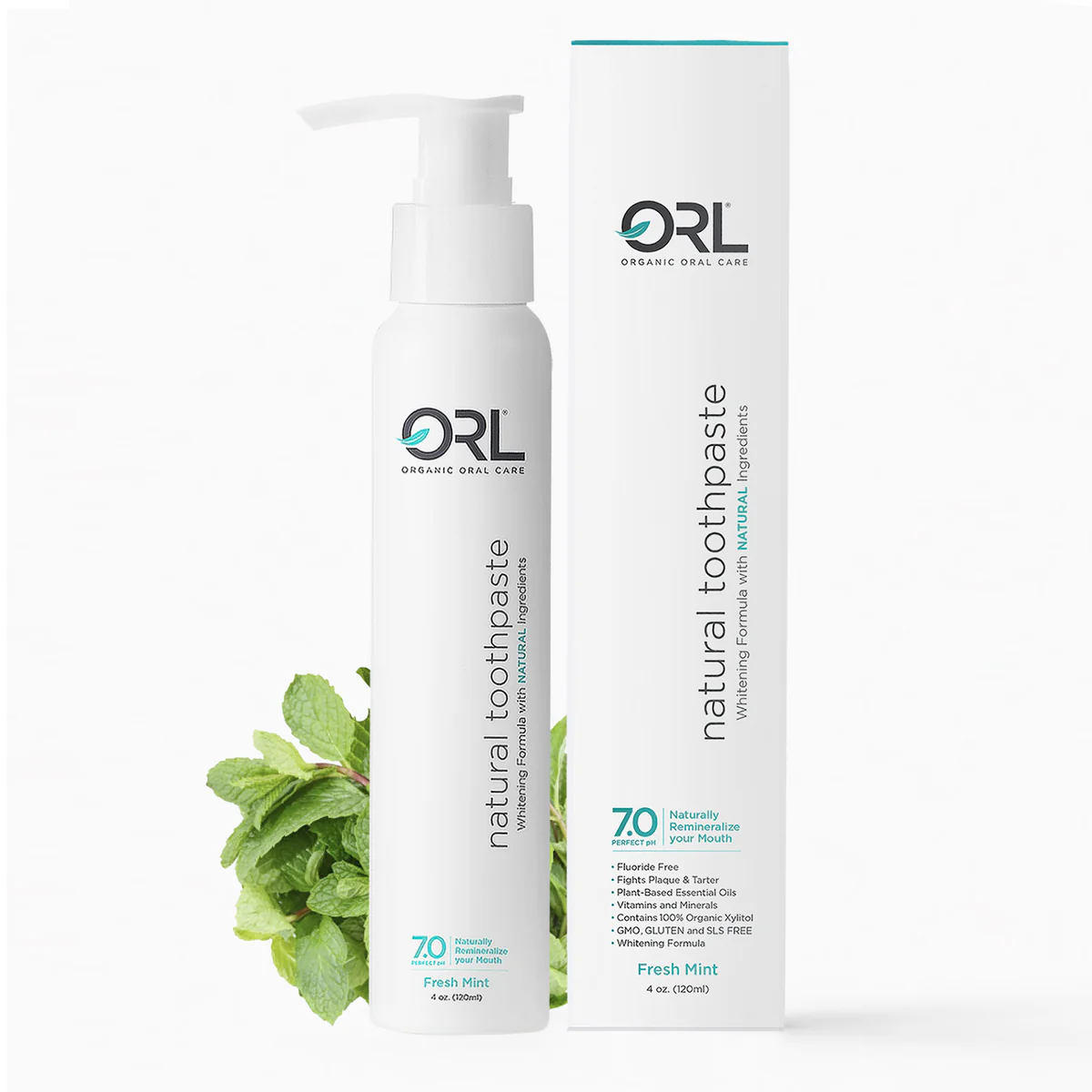 orl natural hydroxyapatite toothpaste with clean box packing