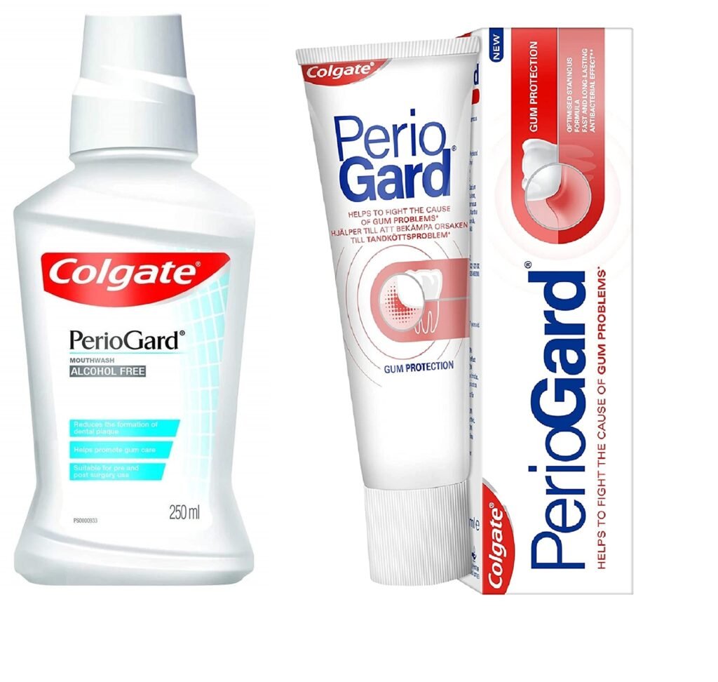 colgate total perio gard toothpaste and mouthwash