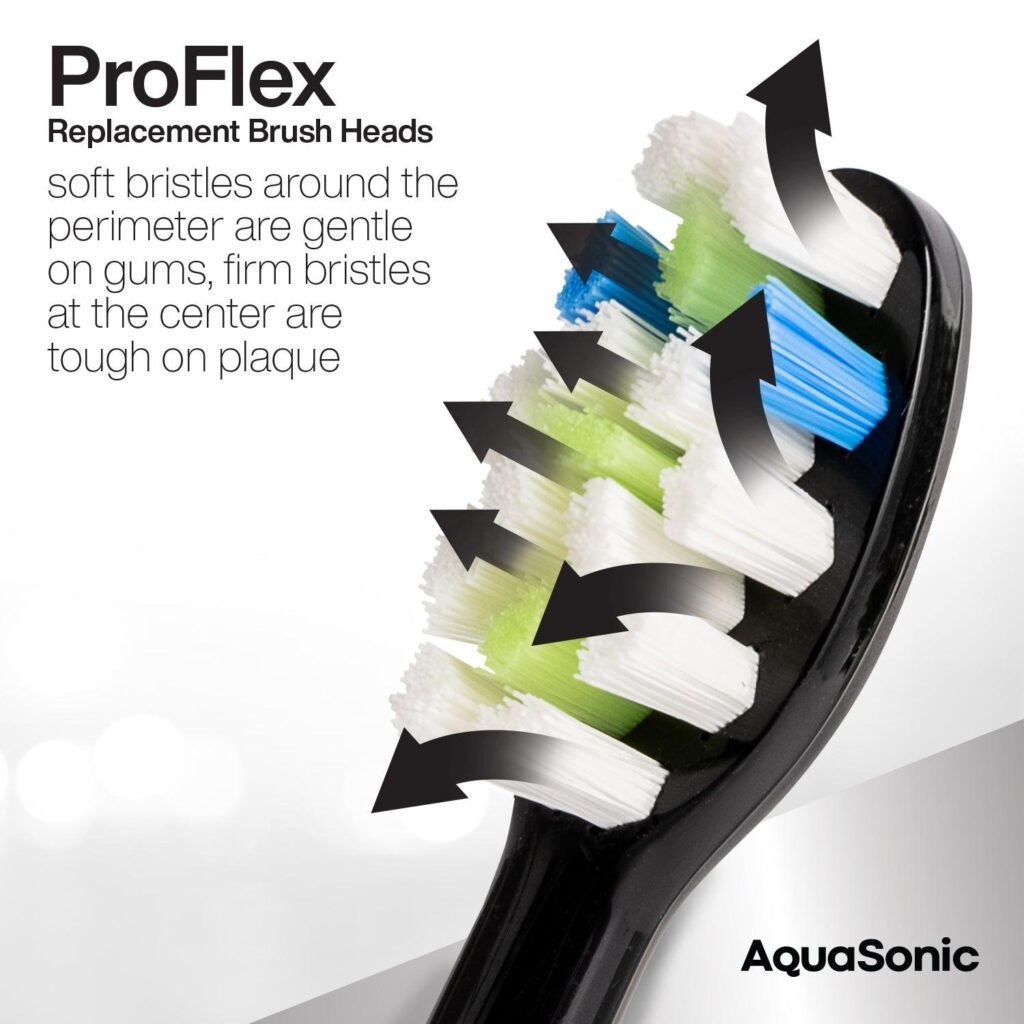 Aquasonic toothbrush heads proflex close up