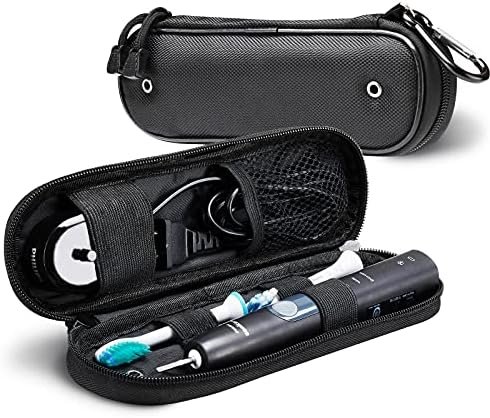 electric toothbrush travel case, with accessories.
