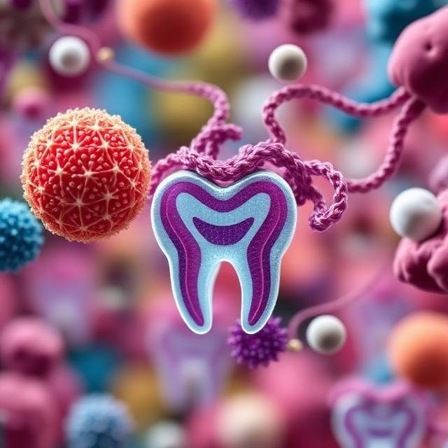 Microscopic visualization of healthy oral bacteria vs unhealthy oral microbiome